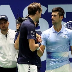 Resumen y resultado de la semifinal del Torneo de Dubái: Djokovic - Medvedev