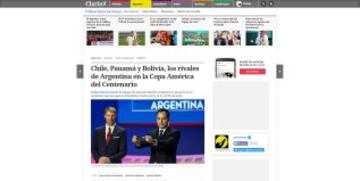 Clarín destacó en su portada a los rivales que tendrán los argentinos en Estados Unidos.