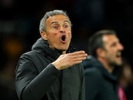 Soccer Football - Coupe de France - Round of 32 - Paris St Germain v Paris FC - Parc des Princes, Paris, France - January 12, 2026 Paris St Germain coach Luis Enrique REUTERS/Gonzalo Fuentes