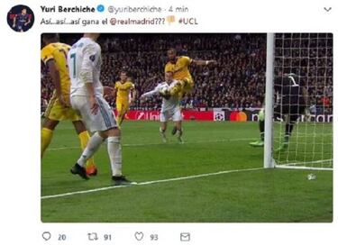 Yuri carga irónicamente contra el Madrid y luego borra el tuit