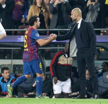 Xavi y Guardiola