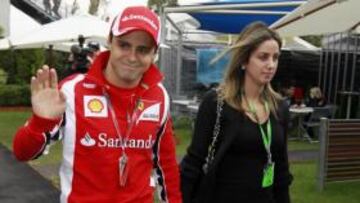 Massa con su mujer, Raffaela.