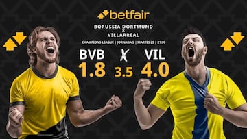Borussia Dortmund vs. Villarreal CF: horario, dónde ver, pronósticos y clasificación