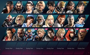 tekken 8 personajes lista incompleta