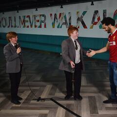 Salah delights Liverpool school kid match commentators