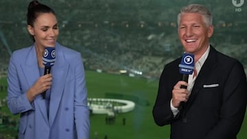 El flirteo de Schweinsteiger con una presentadora durante la final del Mundial