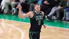 The Latvian center performed superbly for the Celtics in two wins against the Mavs but missed Game 3 with a rare injury.