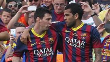 Dani Alves y Messi.