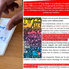 Un conductor de autobús recibe la peor amenaza en su buzón de trabajo con una salchicha acompañada de una esvástica
