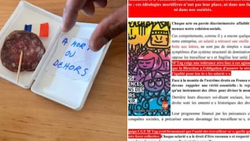 Un conductor de autobús recibe la peor amenaza en su buzón de trabajo con una salchicha acompañada de una esvástica