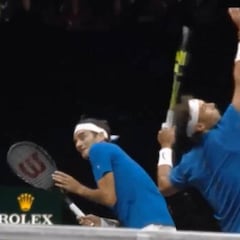 El fallo de Nadal y Federer jugando juntos: lo mejor fue su reacción