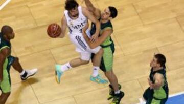 Sergio Llull y Carlos Suárez, en las últimas semifinales de la ACB.
