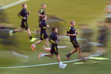 Entrenamiento de la selección de Suecia.