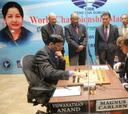 Anand y Carlsen firman tabla por cuarta vez en el Mundial