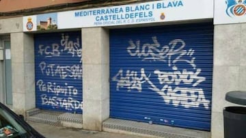 Pintadas en la peña de Castelldefels.