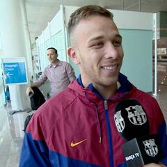 Arthur llegó a Barcelona: "Es un gran día"