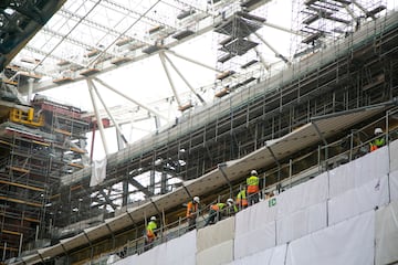 Así avanzan las obras del Bernabéu por dentro y por fuera