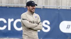 Diego Pablo Simeone en un entrenamiento.