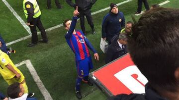 Pique appeared to point and shout at Javier Tebas following the Villarreal game