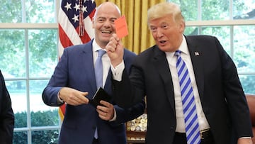 Trump gives media red card after meeting Fifa boss Infantino