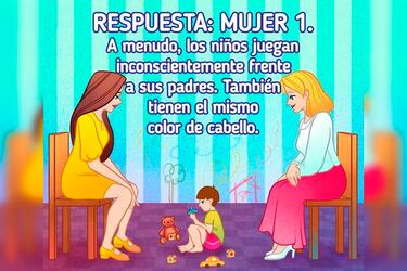 Acertijo visual de alto nivel: ¿Cuál de las dos mujeres es la mamá del niño?