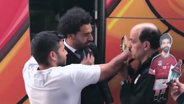El gesto de Salah con un aficionado por tocarle el hombro