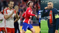 De cara a los cuartos de final, la lucha por ser el máximo goleador en la presente edición de la Champions está empatada. Griezmann, Haaland, Mbappé y Kane lideran.