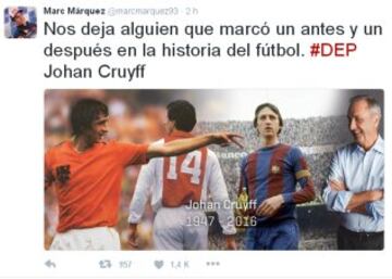 El mundo del deporte despide a Johan Cruyff en las redes sociales
