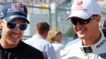 Los dos pilotos alemanes, durante el fin de semana del GP de Brasil.