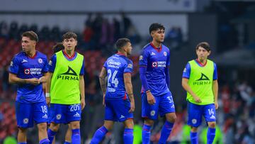 Rodrigo Huescas, Cristian Jimenez of Cruz Azul during the game Cruz Azul vs Toluca, corresponding to Round 02 of the Torneo Apertura 2023 of the Liga BBVA MX, at Azteca Stadium, on July 08, 2023.
<br><br>
Rodrigo Huescas, Cristian Jimenez de Cruz Azul
durante el partido Cruz Azul vs Toluca, correspondiente a la Jornada 02 del Torneo Apertura 2023 de la Liga BBVA MX, en el Estadio Azteca, el 08 de Julio de 2023.
