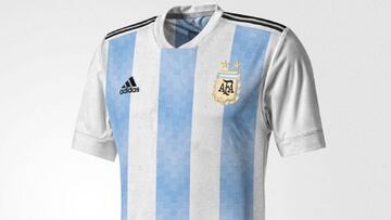 Imagen de la camiseta de Argentina para el Mundial de Rusia 2018.