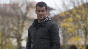 <b>A POR EL GOL. </b>Agirretxe espera marcar esta tarde en Anoeta.