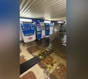 Inundación extrema en el Metro: hay una toma desde dentro del vagón que impacta