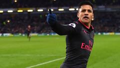 El jugador chileno Alexis S&aacute;nchez, durante un partido con el Arsenal.