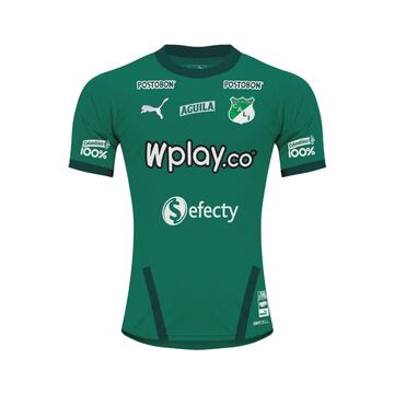 Esta es la camiseta principal (verde) de Deportivo Cali para 2020.