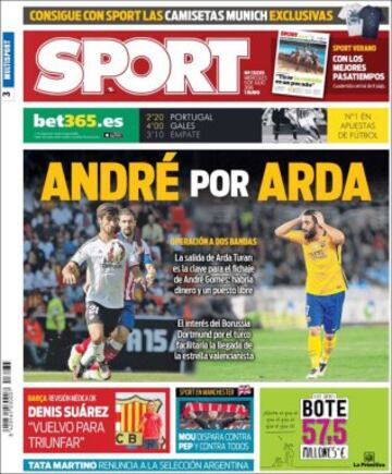 Portadas de la prensa mundial