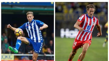 A la izquierda, Llorente en el Alavés en la 16-17. A la derecha, esta 24-25 en el Atlético.