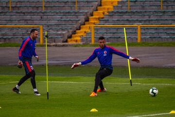 Colombia entrenó con 22 jugadores, Cristian Borja fue la única ausencia por una faringoamigdalitis.