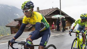 Nairo Quintana en la cuarta etapa del Tour de Romandía..