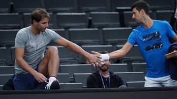 Nadal y Djokovic, en París.