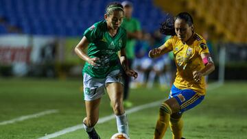 Las "Esmeraldas" dieron la sorpresa y, con gol de último minuto, vencieron a Tigres por primera vez en su historia; Perla Navarrete y Selene Valera fueron las anotadoras.