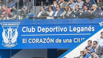 Palco del Leganés.