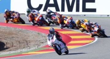 GP de Aragón de Moto 3 con Luis Salom encabezando la carrera.