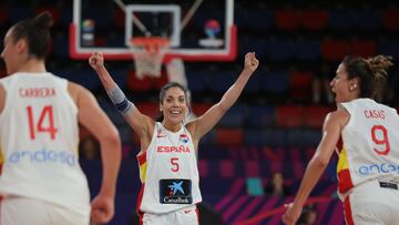 Tel Aviv (Israel), 18/06/2023.- Spain's Cristina Ouvina reacts during the FIBA Women's EuroBasket group stage match between Spain and Greece in Tel Aviv, Israel, 18 June 2023. (Baloncesto, Grecia, España) EFE/EPA/ABIR SULTAN
