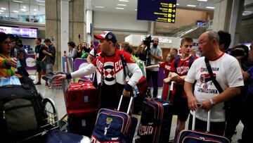 Miembros de la delegaci&oacute;n rusa llegando a Rio de Janeiro.