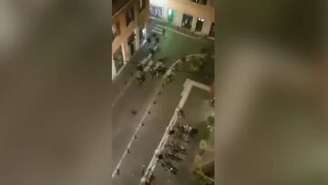 Noche de terror en Roma: pelea entre ultras de Lazio y Sevilla