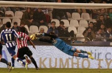 03/01/15 17ª Jornada Deportivo-Athletic de Bilbao Parada de Fabricio portero del deportivo