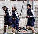 Riera y Rufete se entrenan con la plantilla