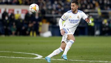 Hazard, en un encuentro con el Real Madrid esta temporada.