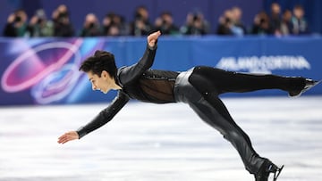 MILAN (Italy), 13/02/2026.- Donovan Carrillo of Mexico performs in the Men's Single Skating Free Skating of the Figure Skating competitions at the Milano Cortina 2026 Winter Olympic Games, in Milan, Italy, 13 February 2026. (Italia) EFE/EPA/NEIL HALL